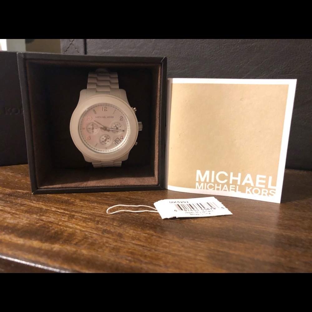 Genuine Michael Kors Silicone White Watch